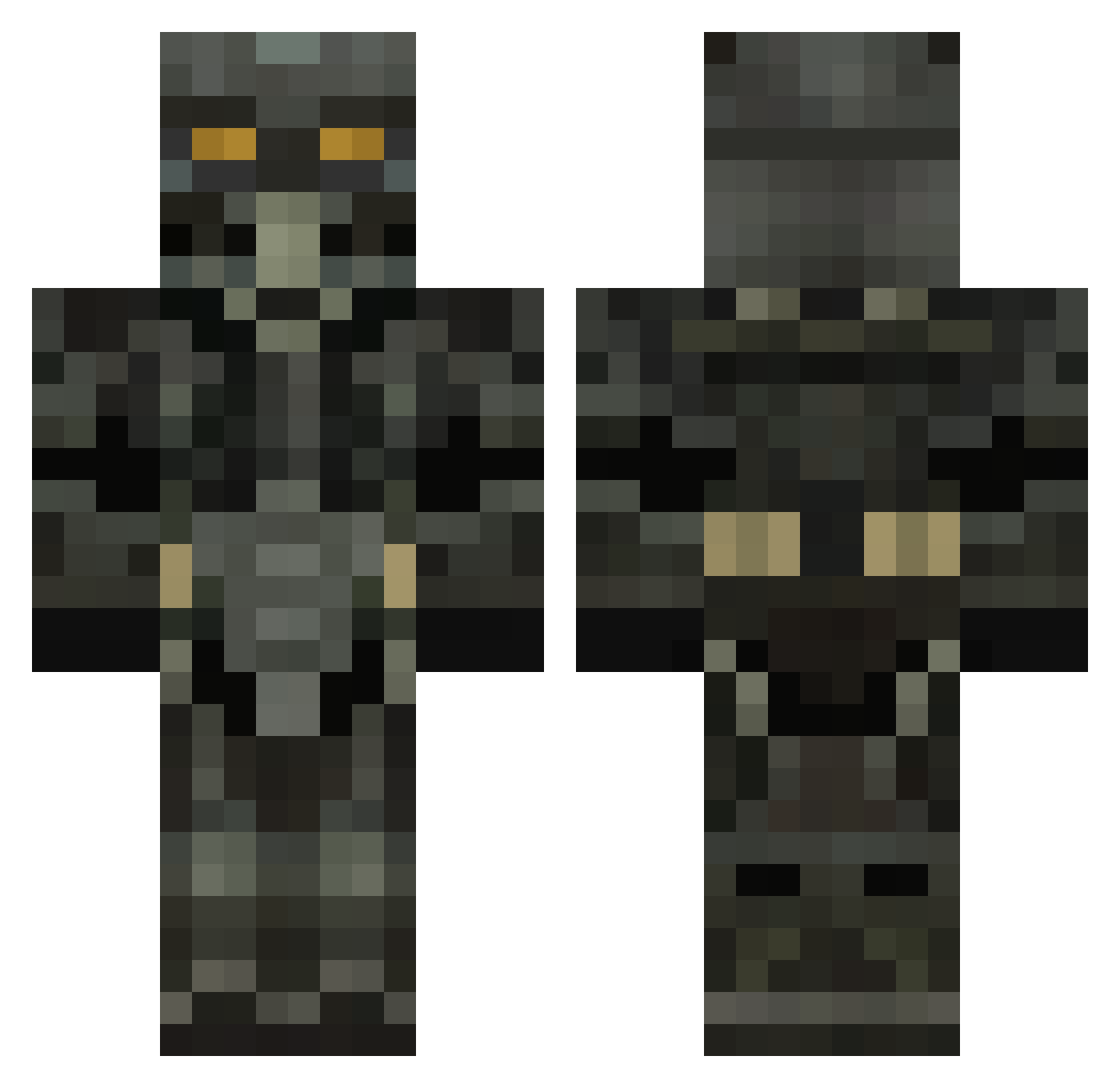 Turtlemaster200 Minecraft skin, front and back view