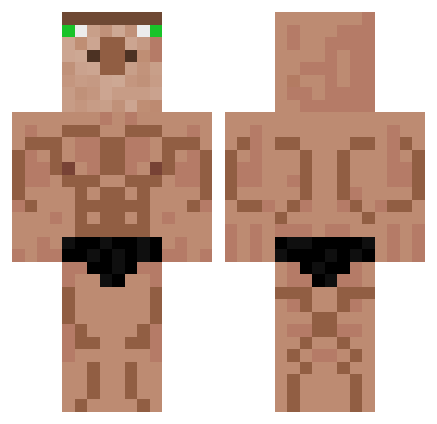 Zyxtyw Minecraft skin, front and back view