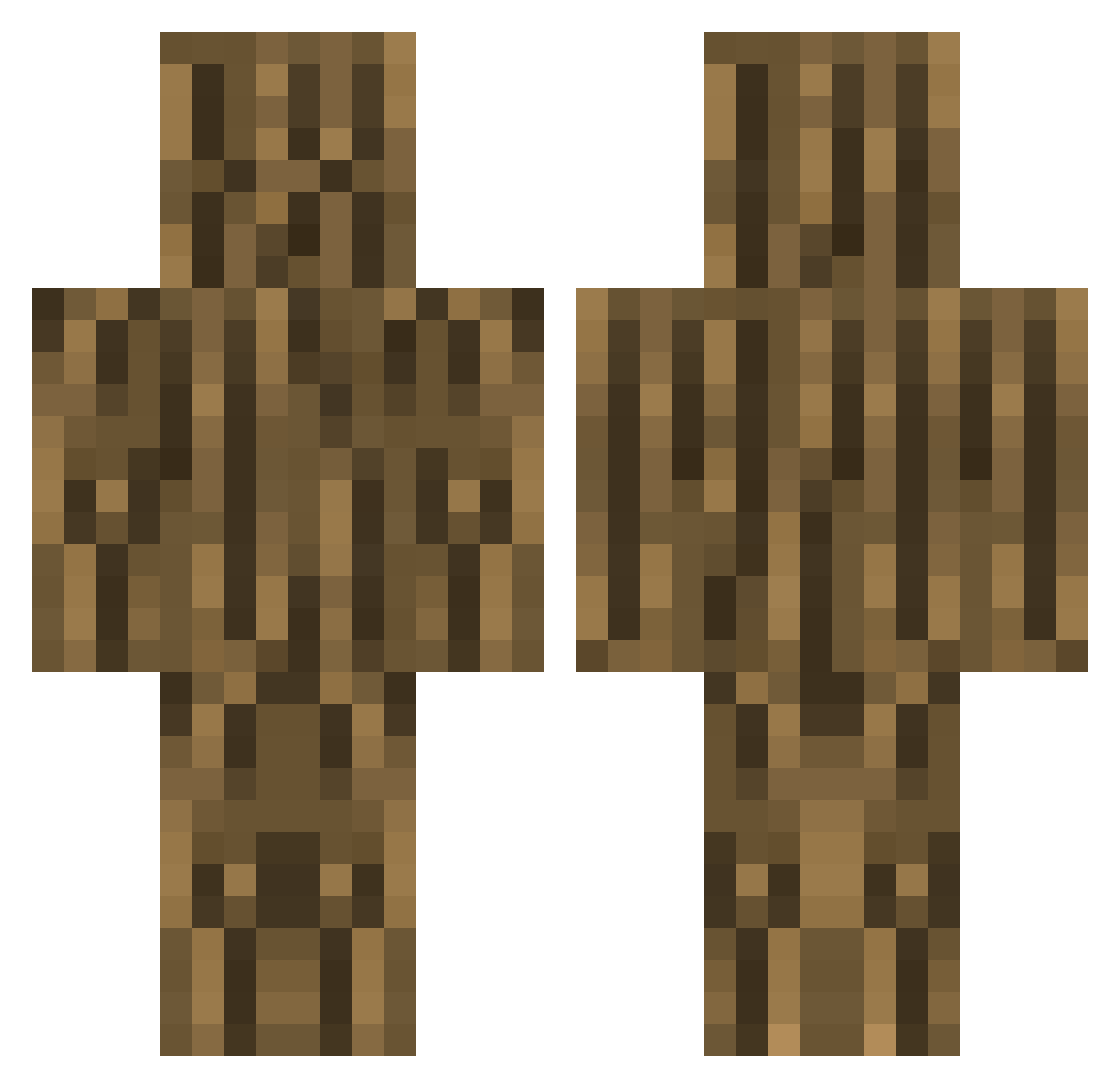 Unstable429 Minecraft skin, front and back view
