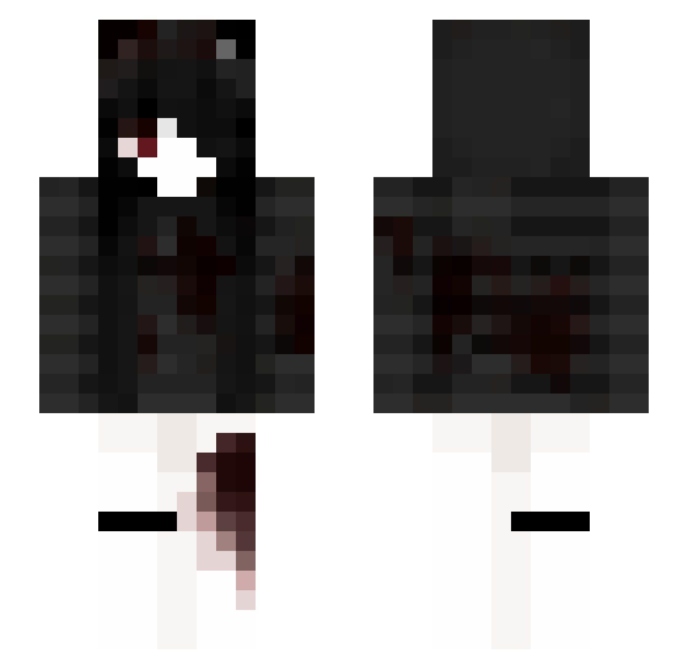 havenplz Minecraft skin, front and back view