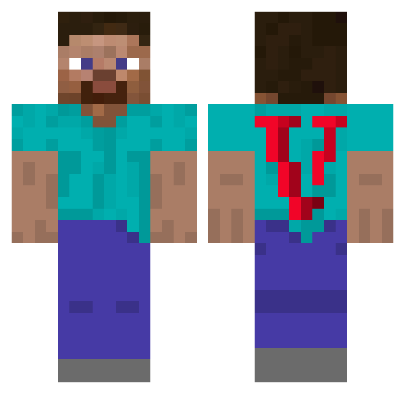 foidlarp Minecraft skin, front and back view