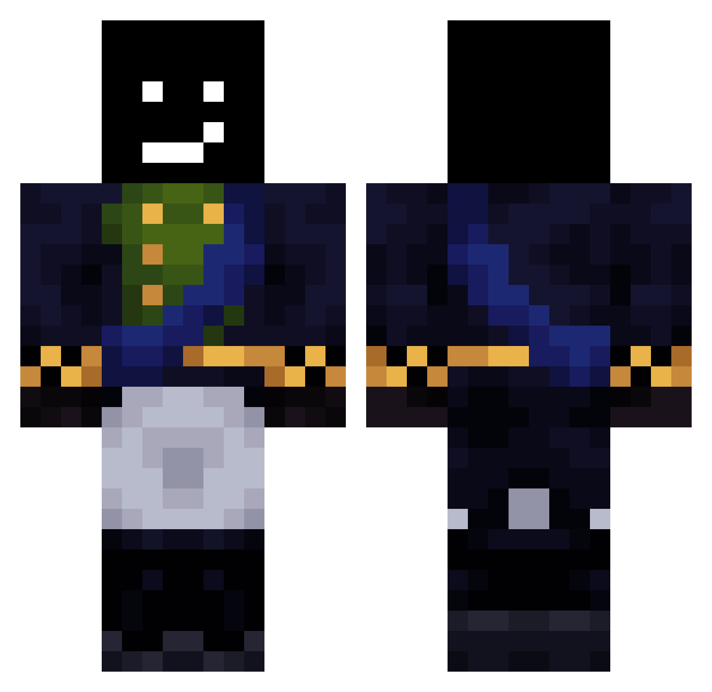 _Scheune_ Minecraft skin, front and back view