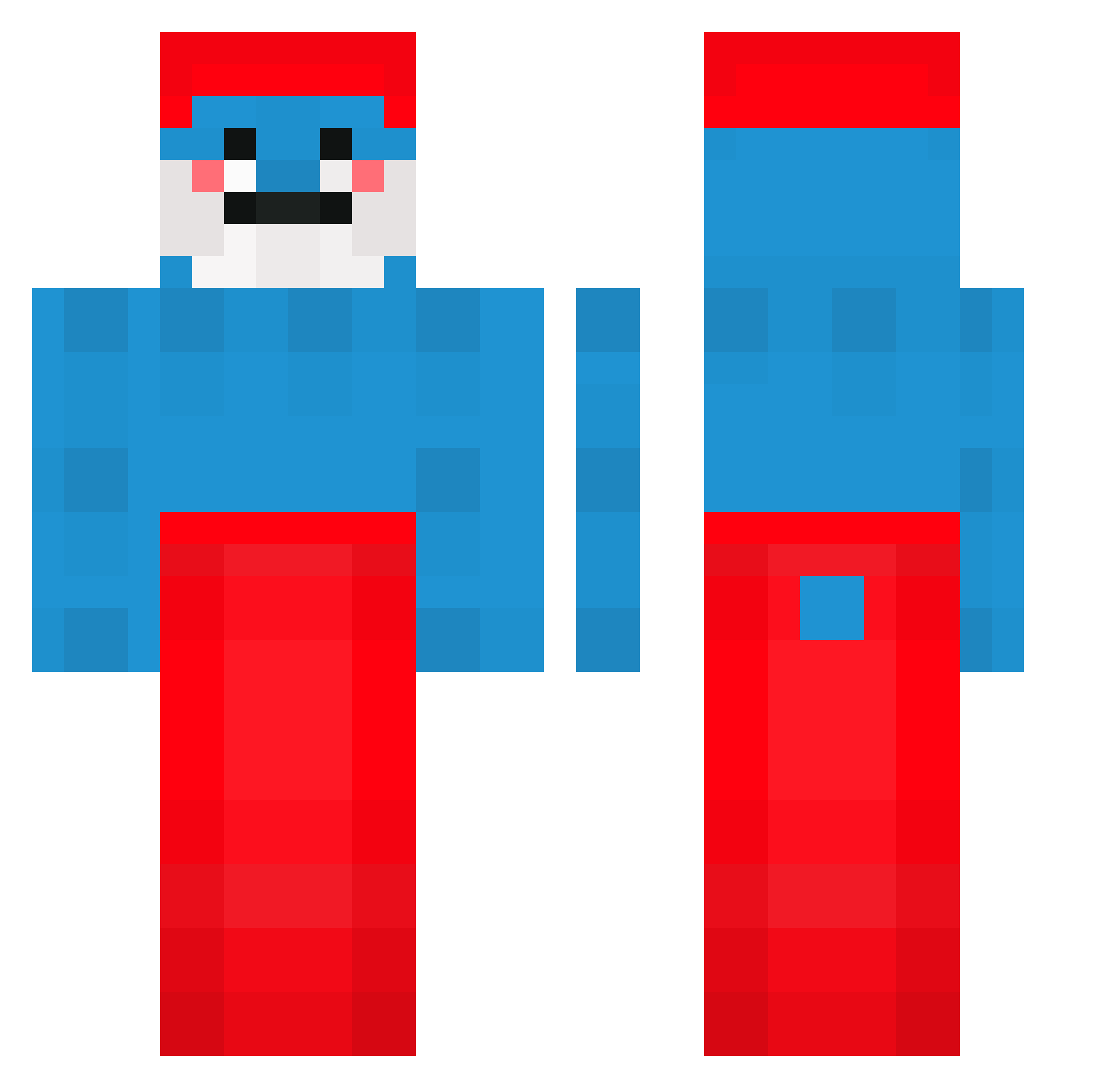 SchieberAnton Minecraft skin, front and back view