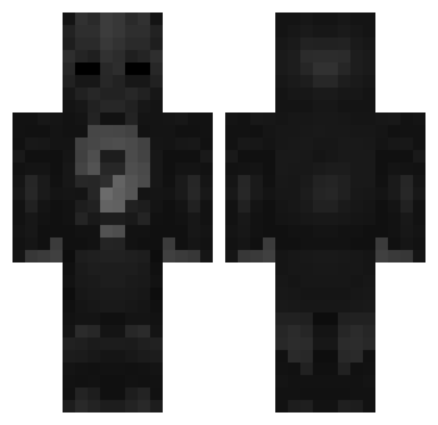 Alevii Minecraft skin, front and back view