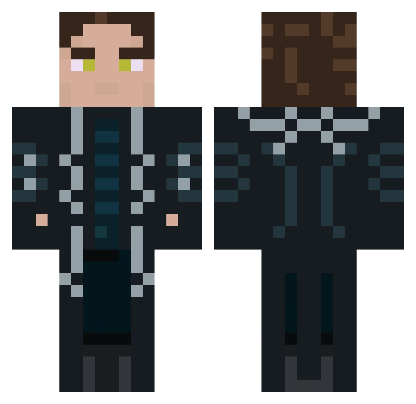 kirayo Minecraft skin, front and back view