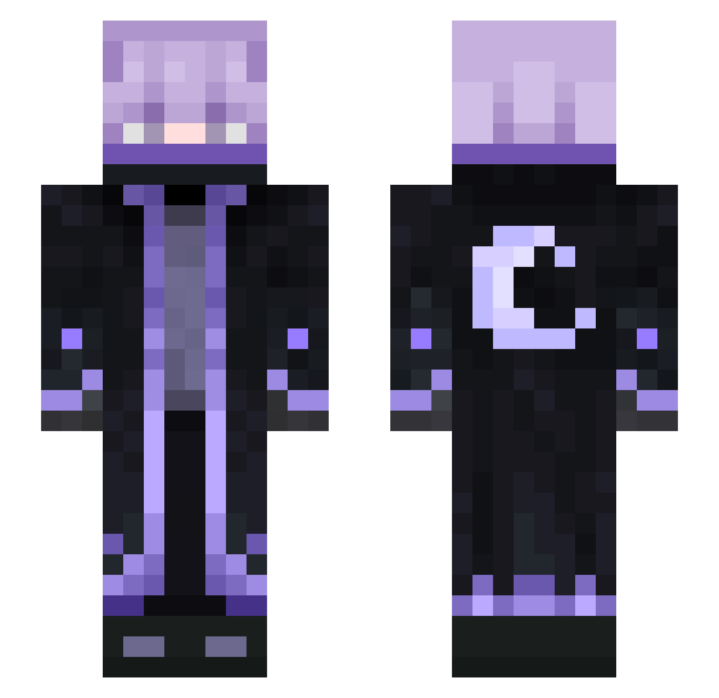 RasMik10 Minecraft skin, front and back view