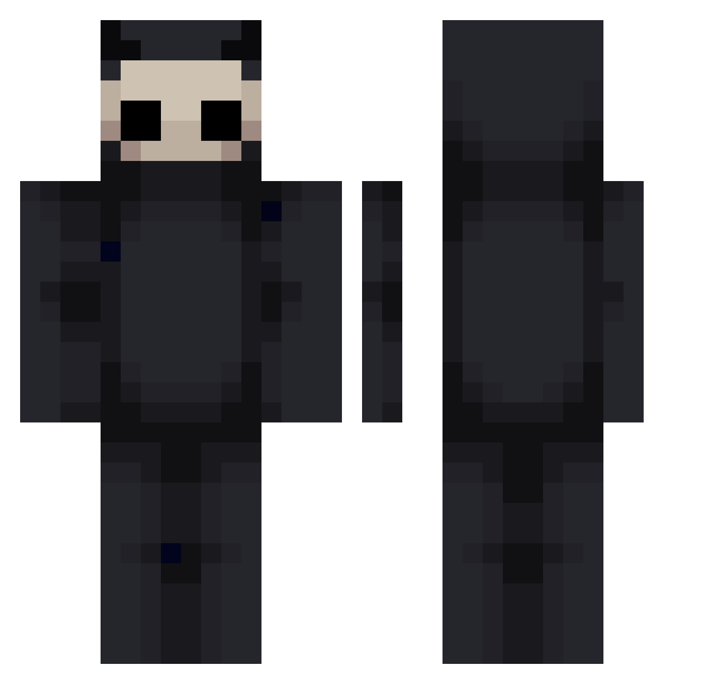 ToastedBreadd Minecraft skin, front and back view
