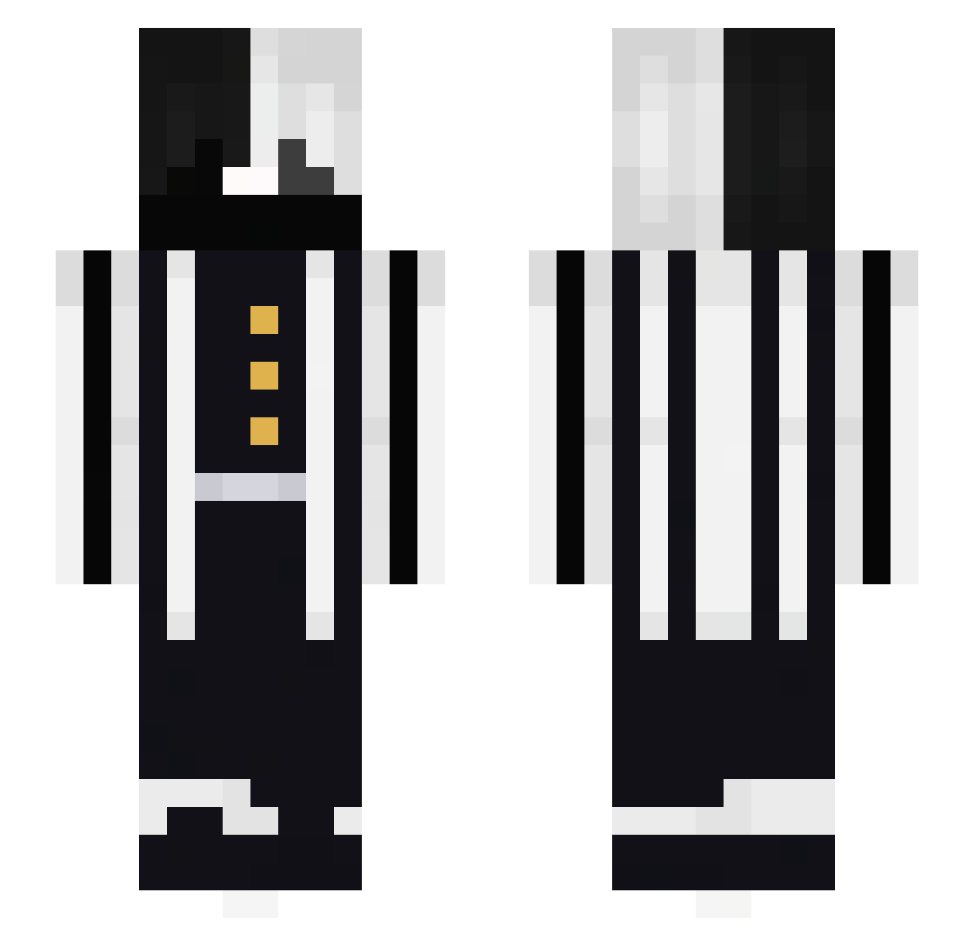 Mhan Minecraft skin, front and back view