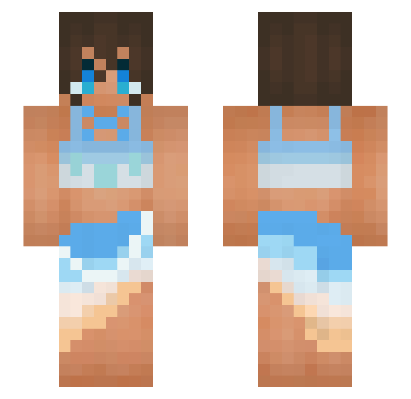 BanlandsAngel Minecraft skin, front and back view