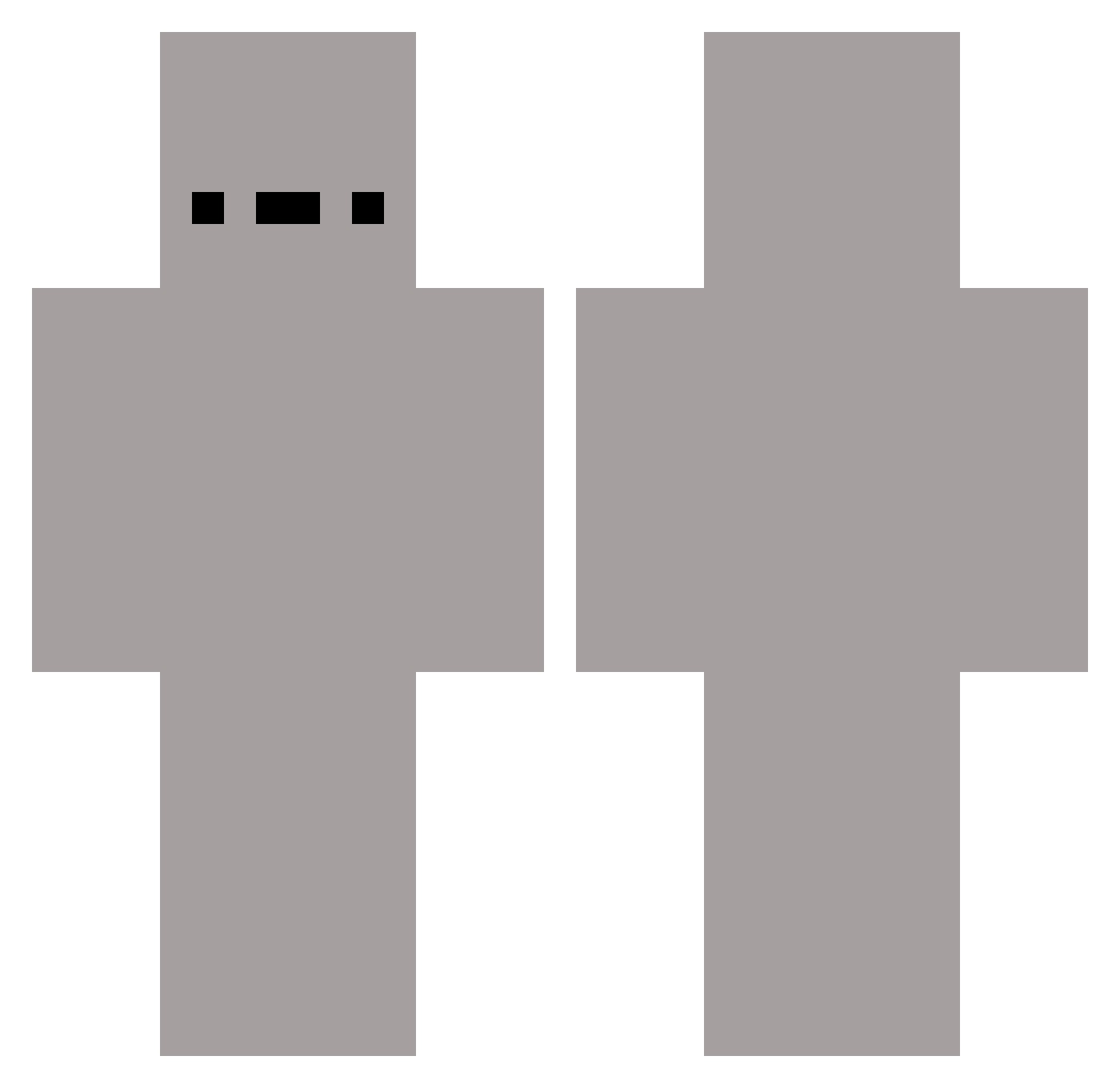 Arny1410 Minecraft skin, front and back view