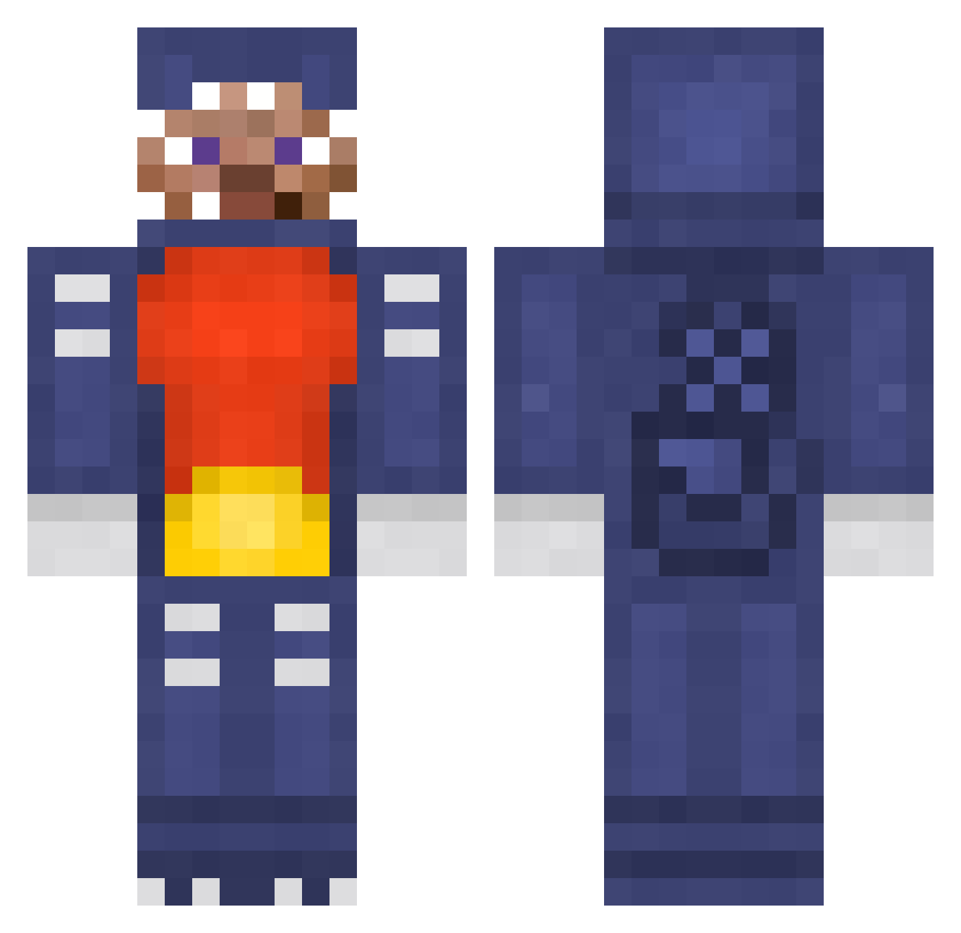 _Aliby_ Minecraft skin, front and back view