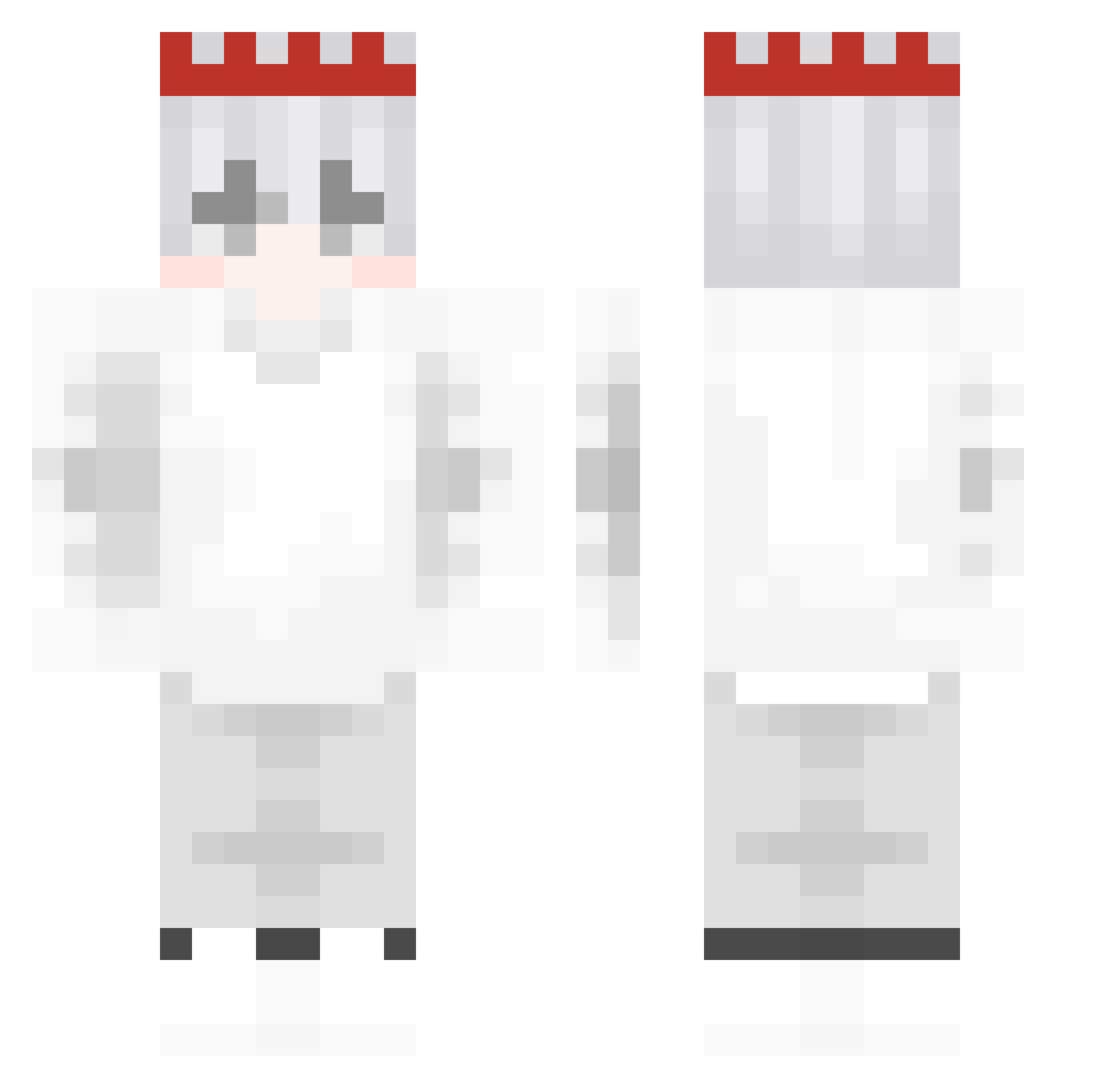 MieszkoII Minecraft skin, front and back view