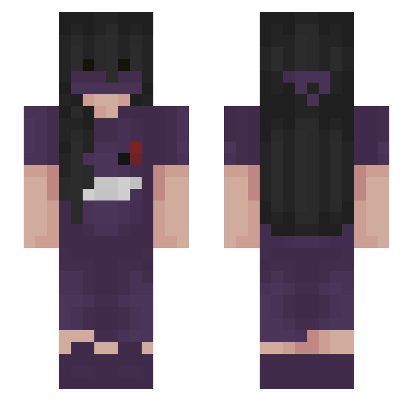 XaulinxD Minecraft skin, front and back view