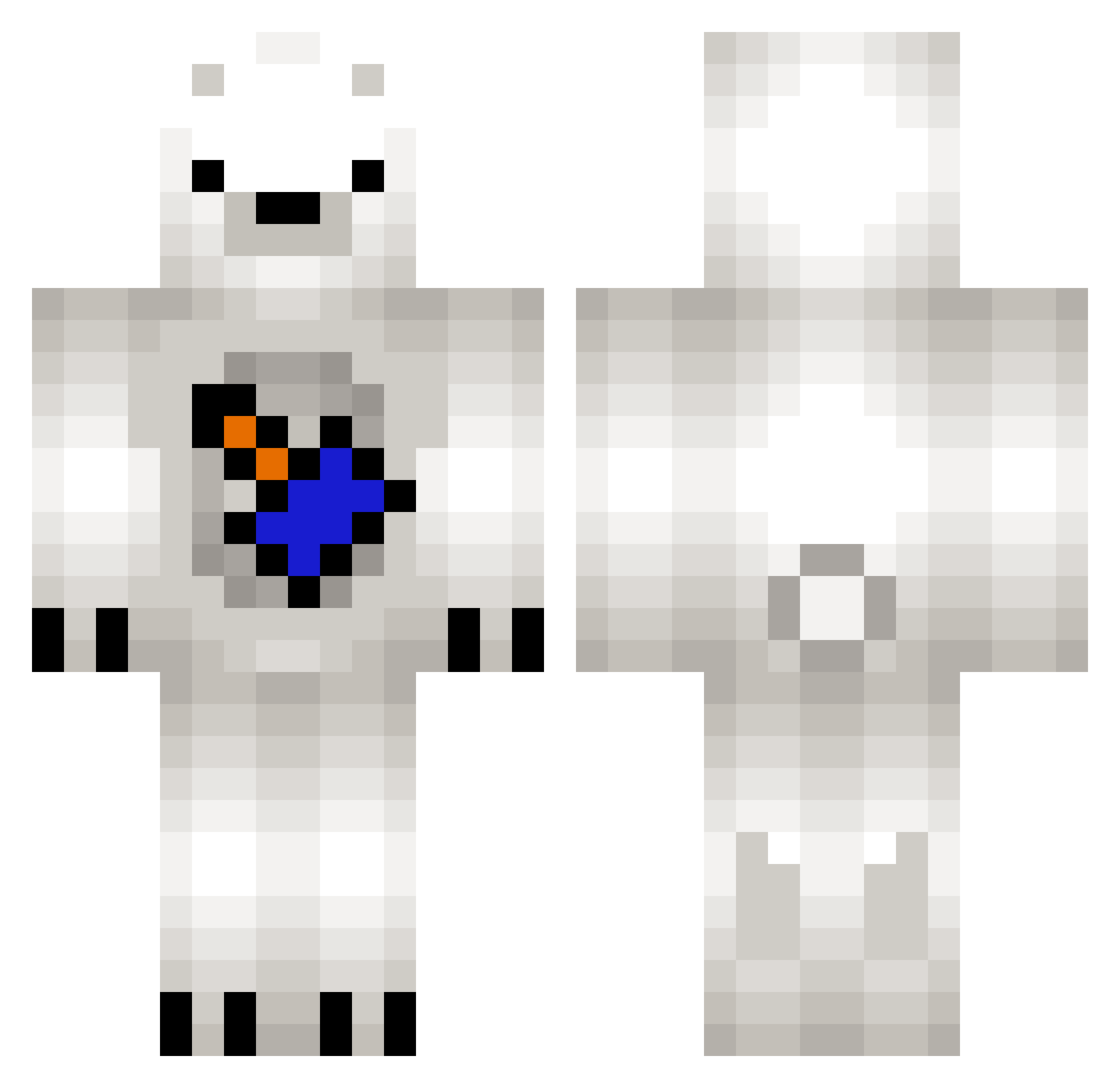 dj8kin_1337 Minecraft skin, front and back view