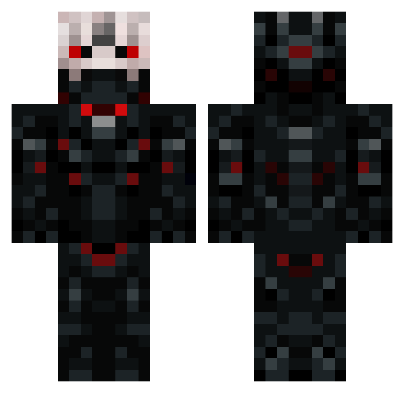 oasips Minecraft skin, front and back view