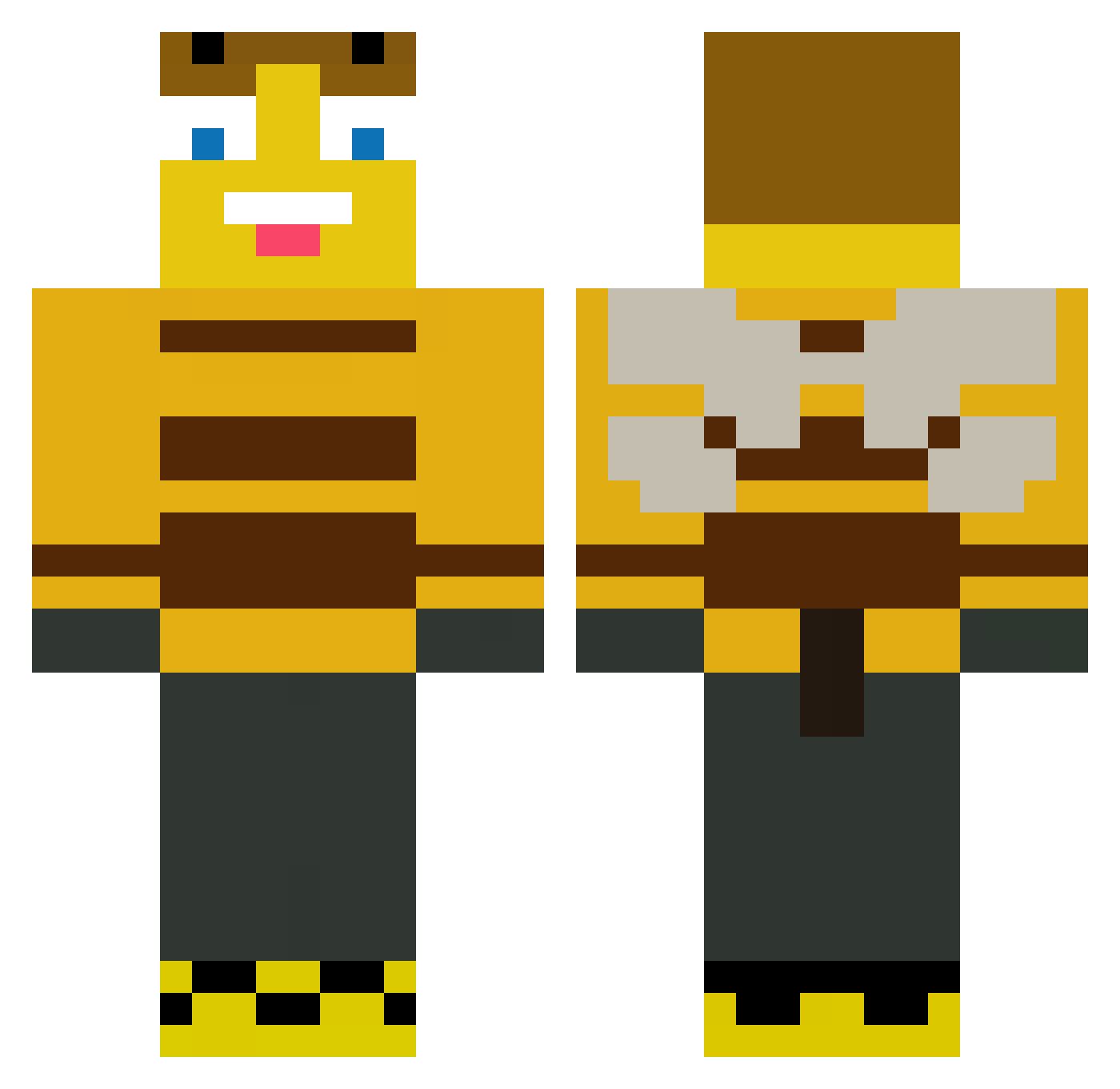 Bosniac Minecraft skin, front and back view