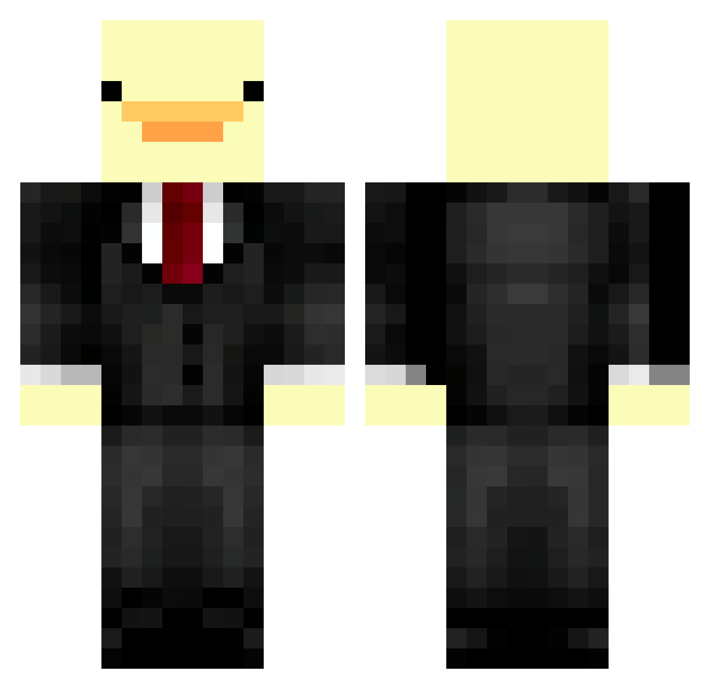 Silver_bell16 Minecraft skin, front and back view