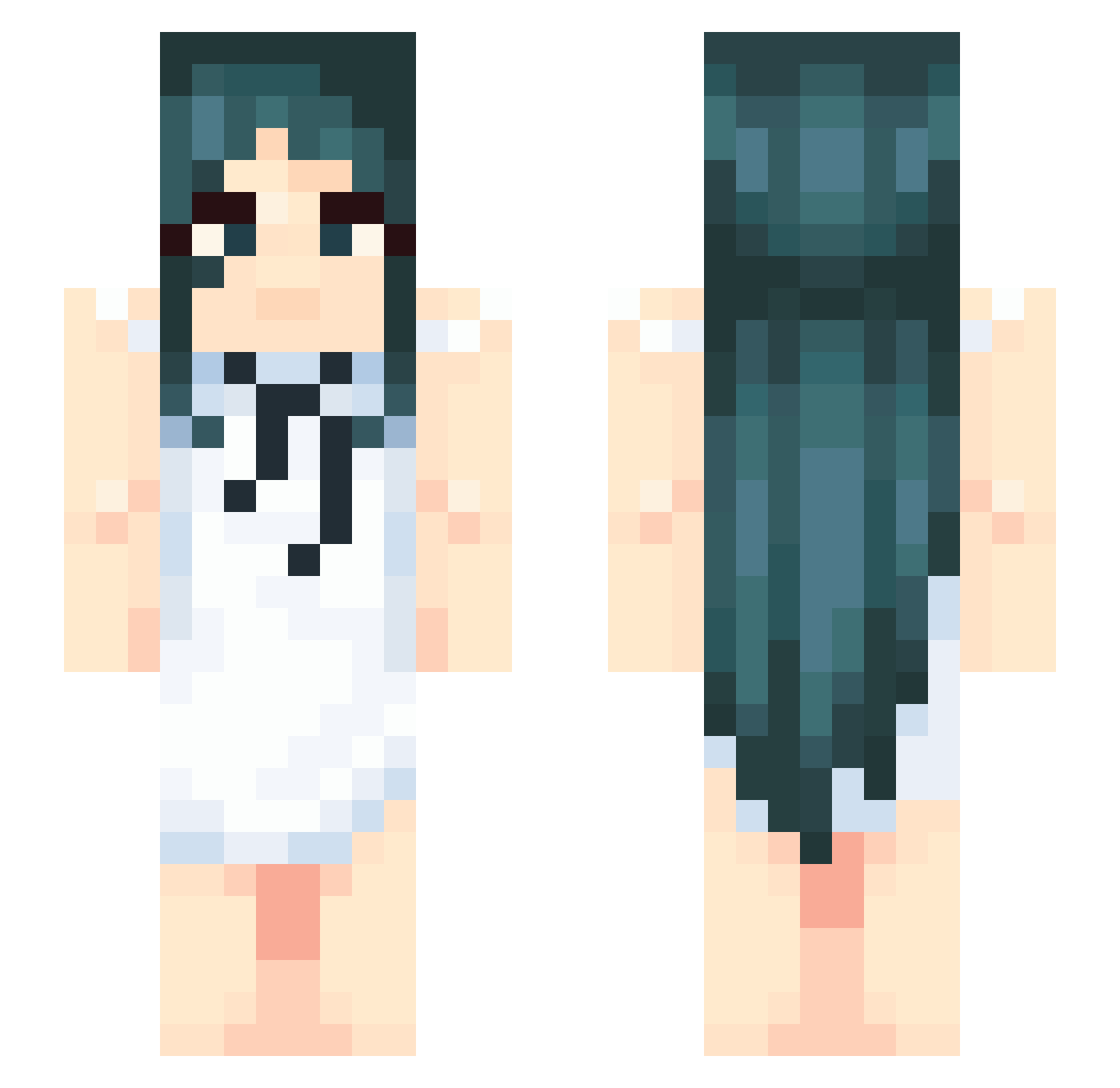 Nvr_CatchMe Minecraft skin, front and back view