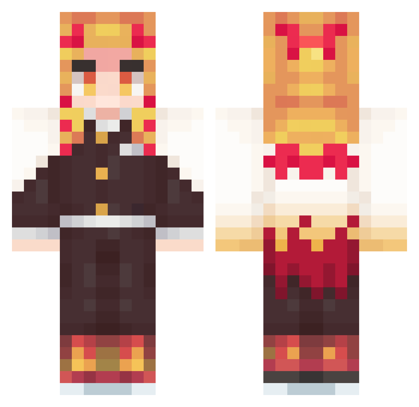 VoidWarrior5732 Minecraft skin, front and back view