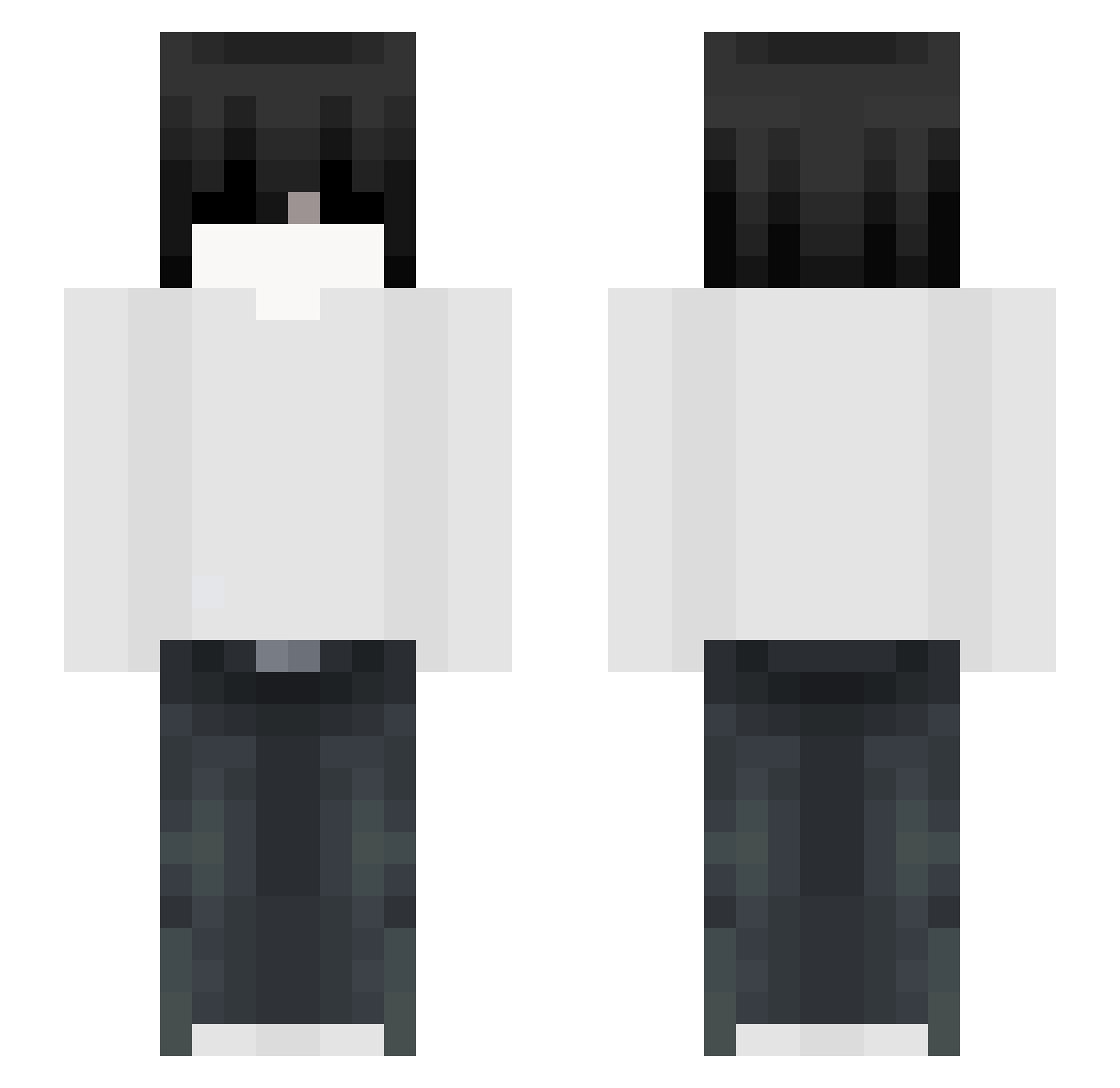 manikiro Minecraft skin, front and back view