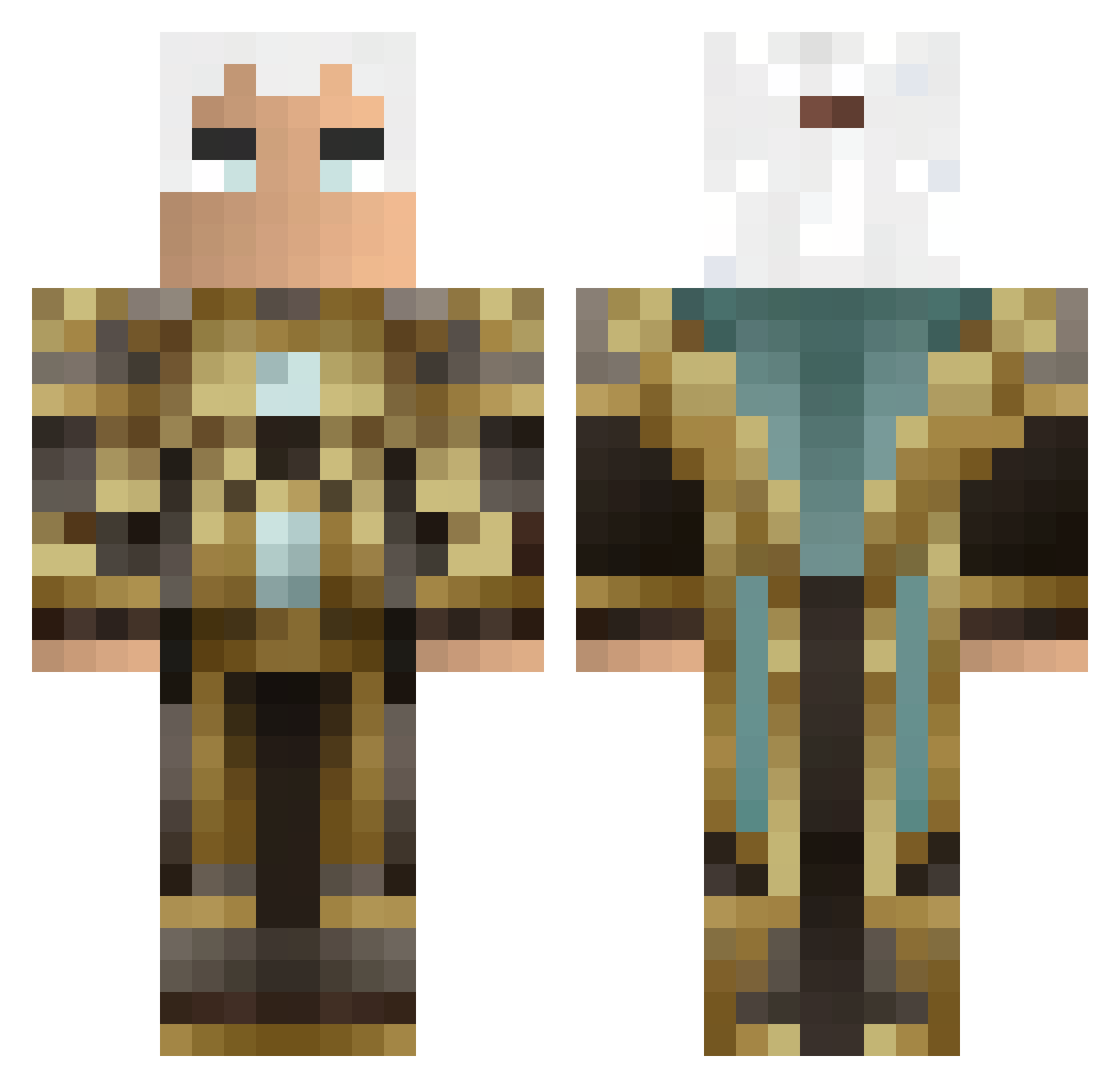 L3B0WSk11 Minecraft skin, front and back view