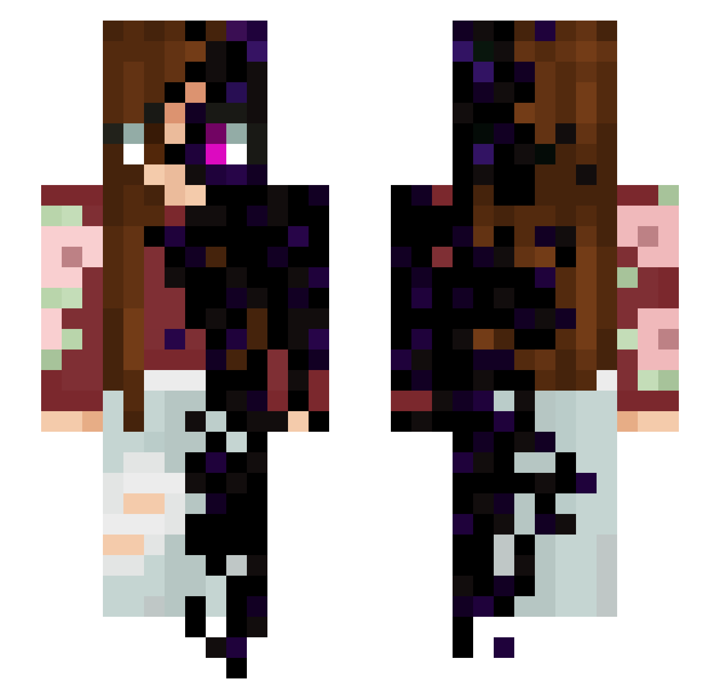 lIlIllllIlllIl Minecraft skin, front and back view