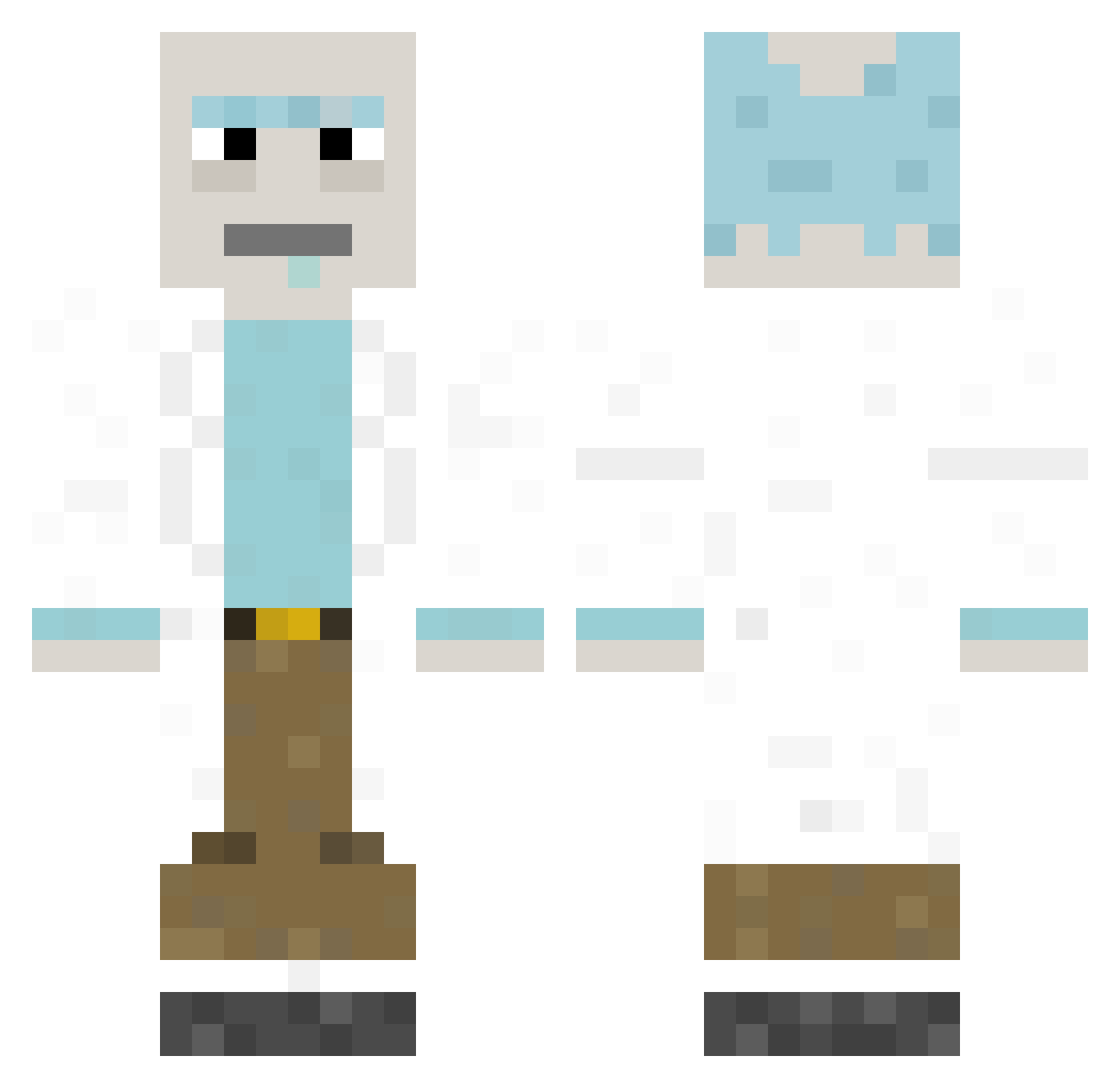 dope420 Minecraft skin, front and back view