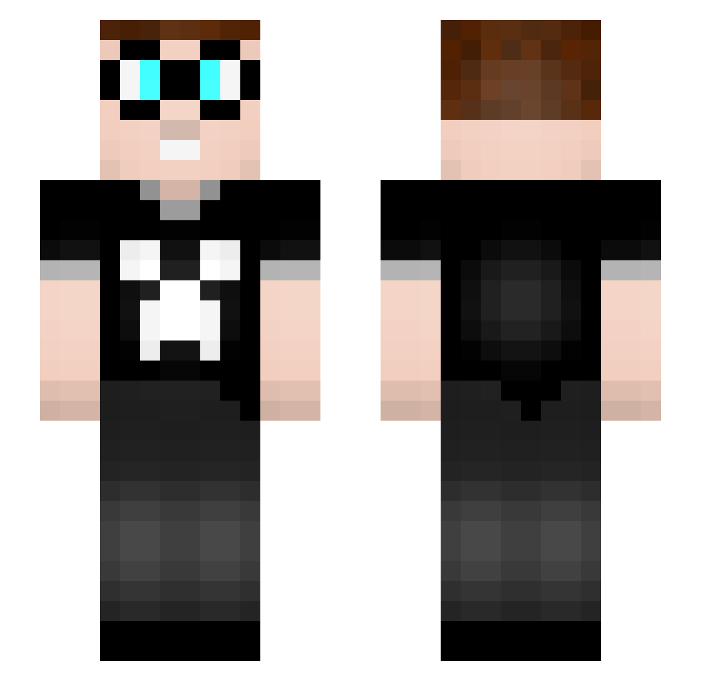 MARF0 Minecraft skin, front and back view