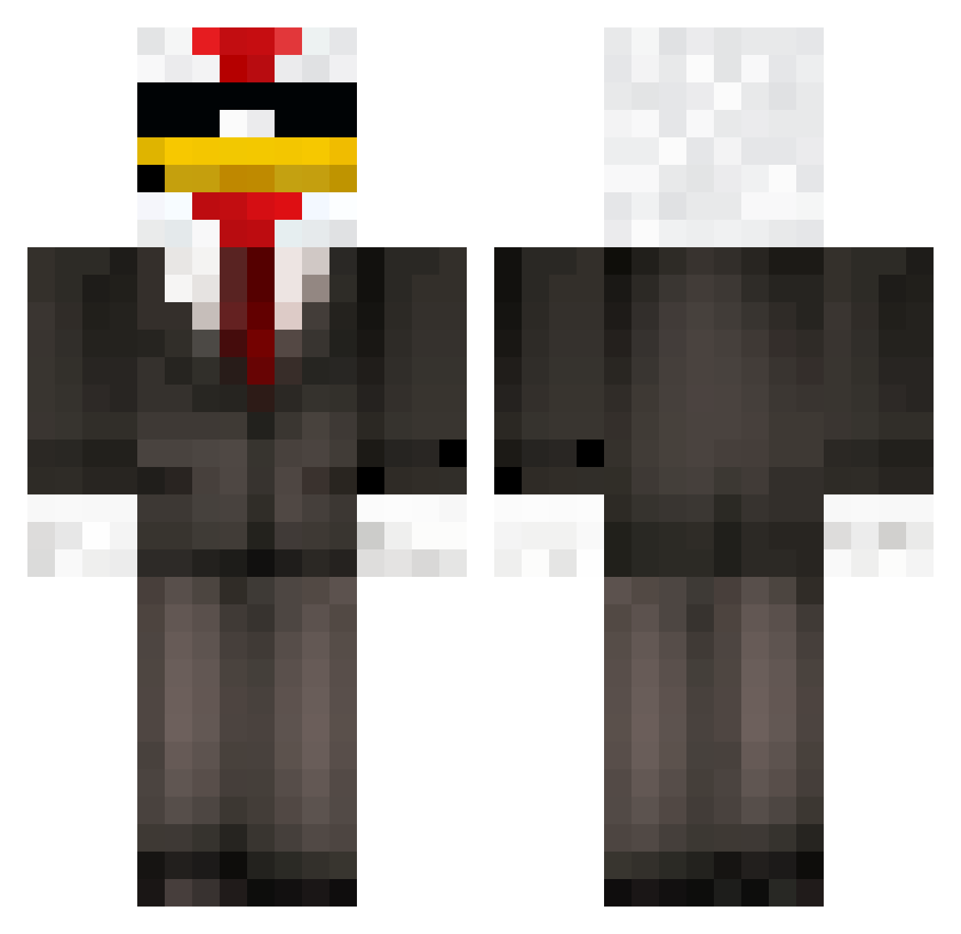 YYGYYGYYG Minecraft skin, front and back view