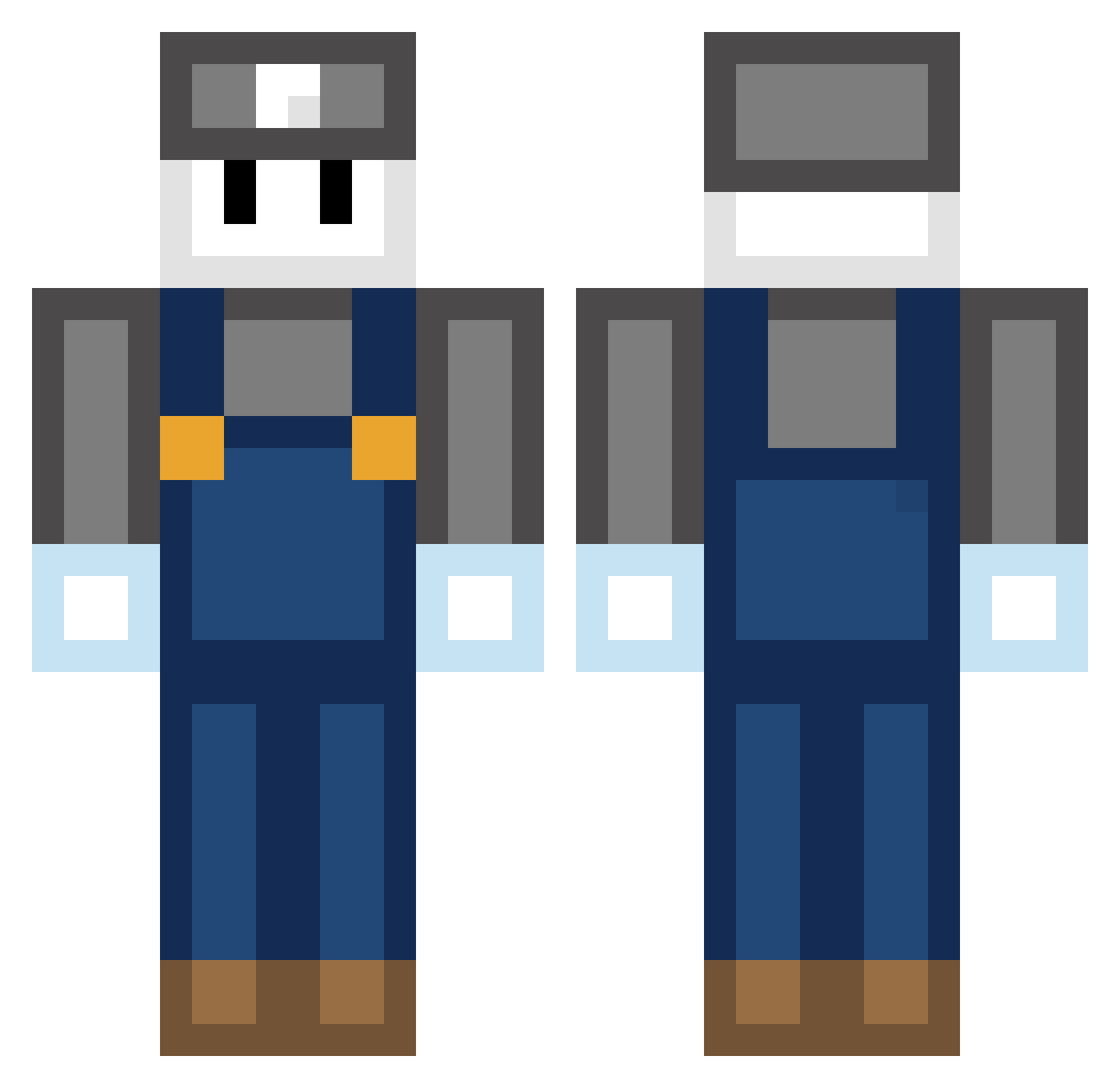 NosoYNoBB Minecraft skin, front and back view