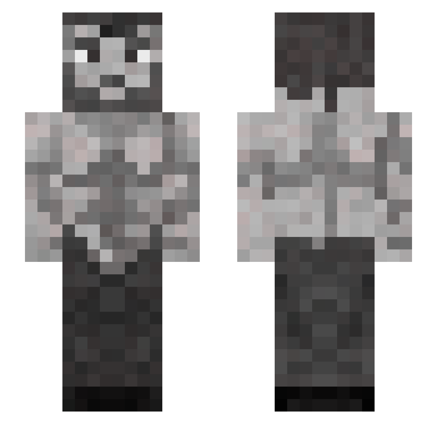 Fragezeichen_07 Minecraft skin, front and back view