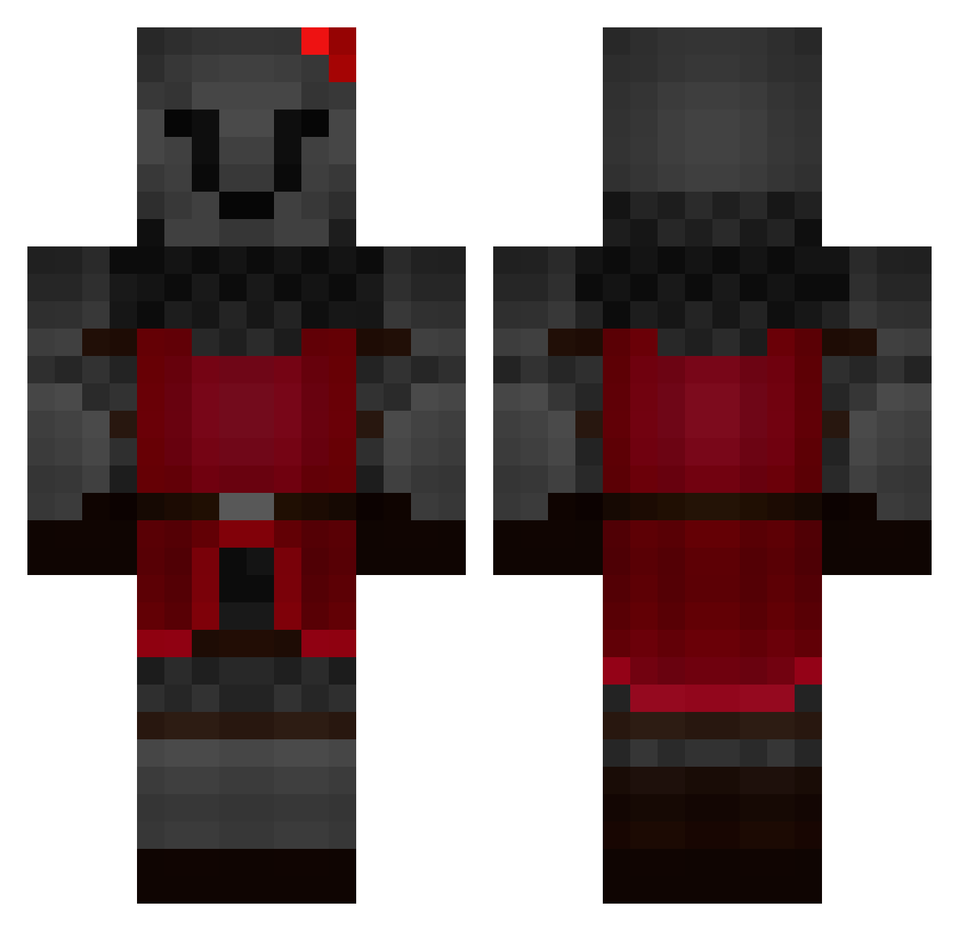 0xSentinel Minecraft skin, front and back view