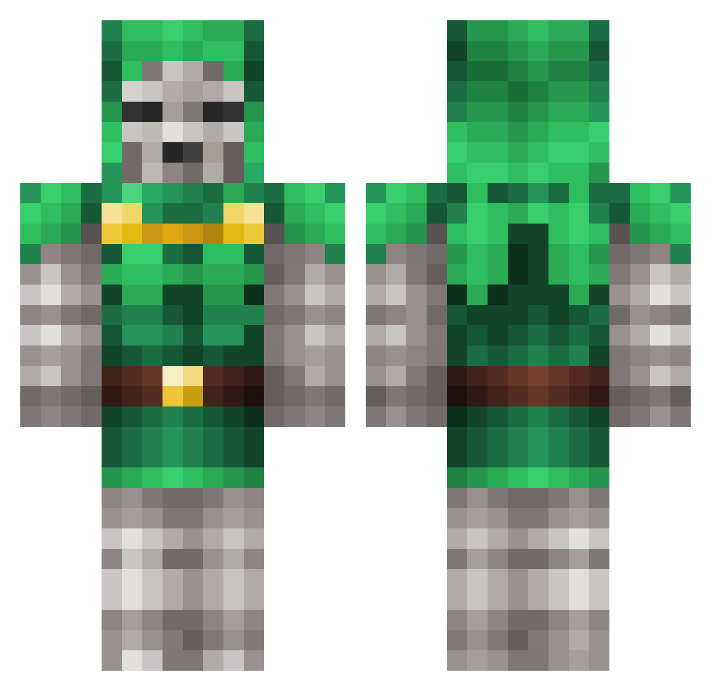 agent99ski Minecraft skin, front and back view