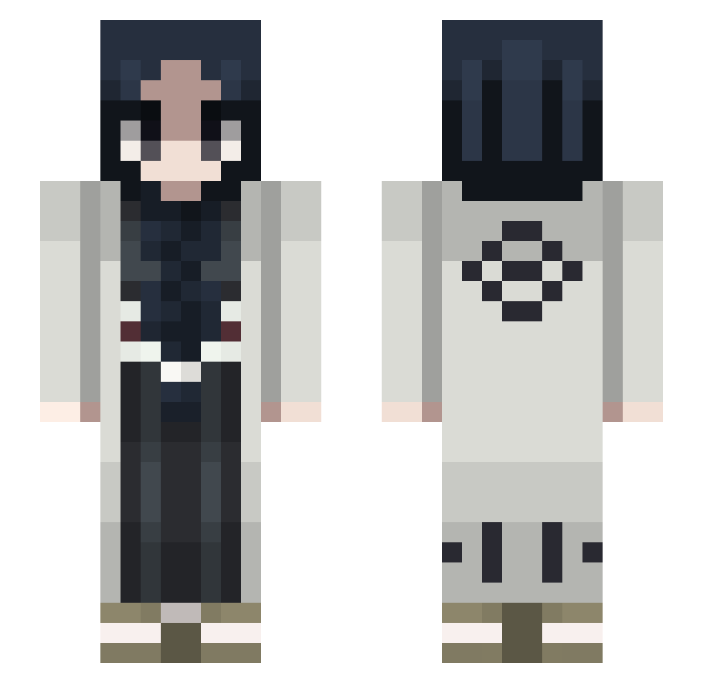 CTLBOUFFEMOI Minecraft skin, front and back view