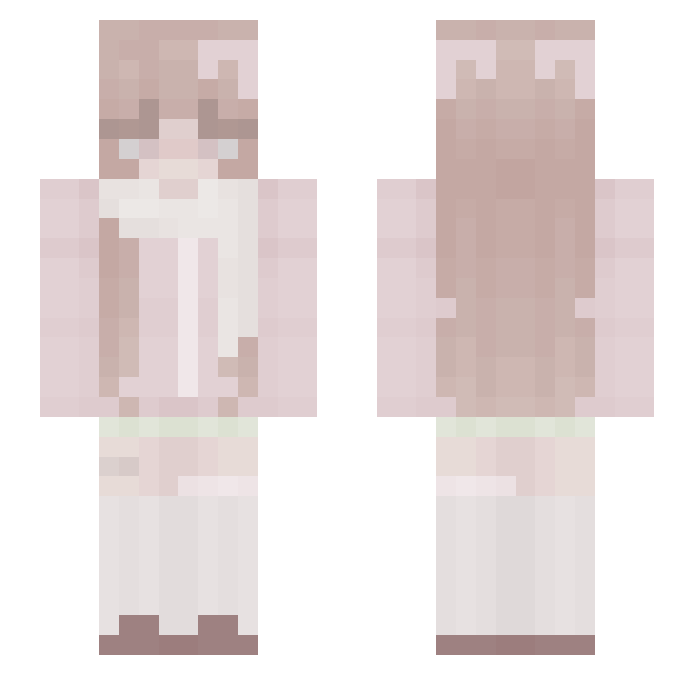 Tre43 Minecraft skin, front and back view