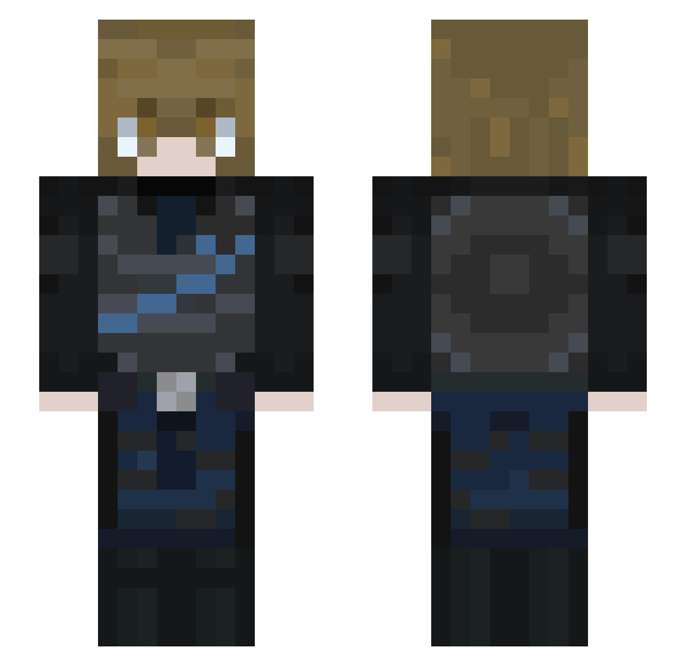 Souljist Minecraft skin, front and back view
