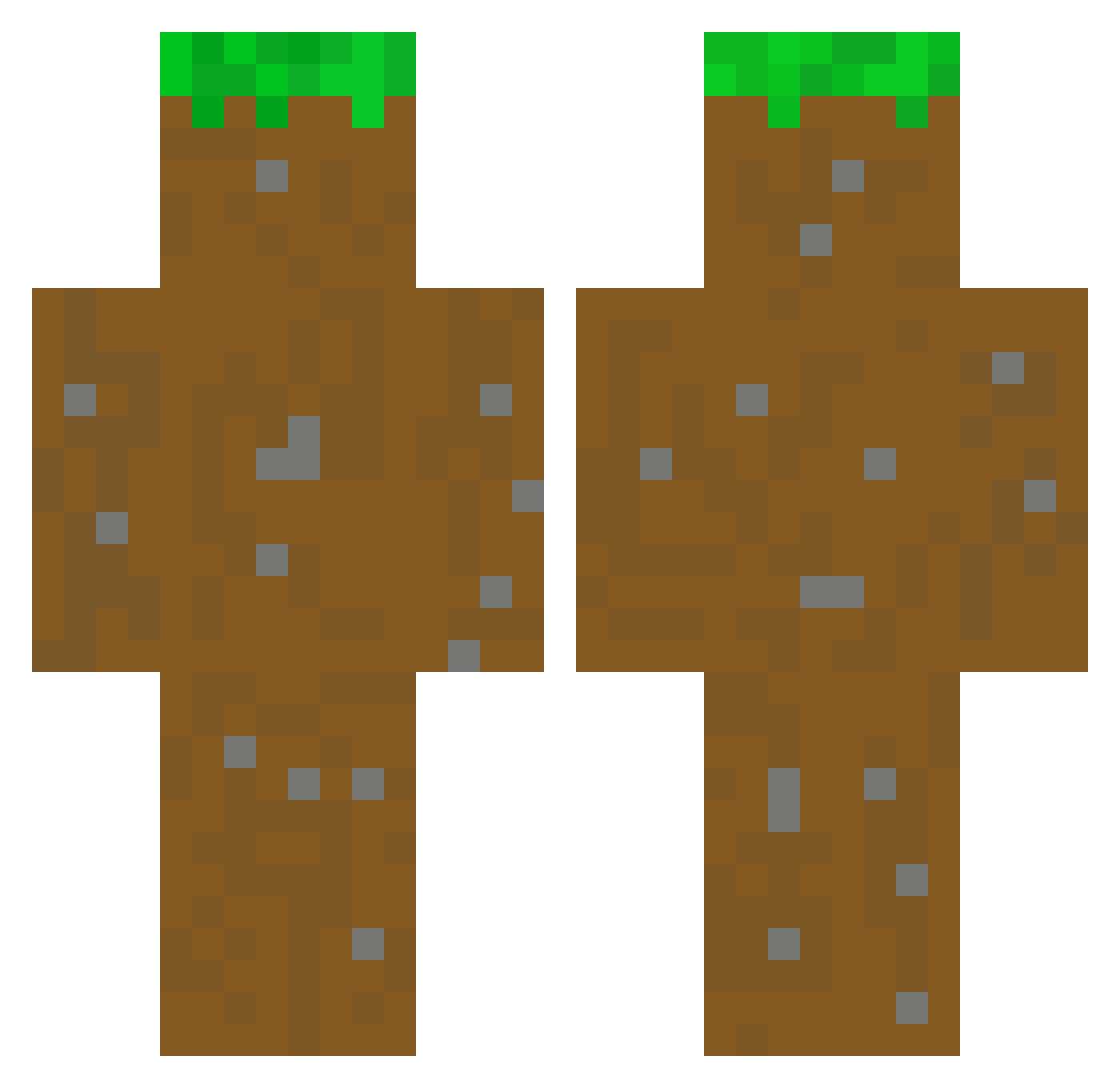 RobloksPlay Minecraft skin, front and back view