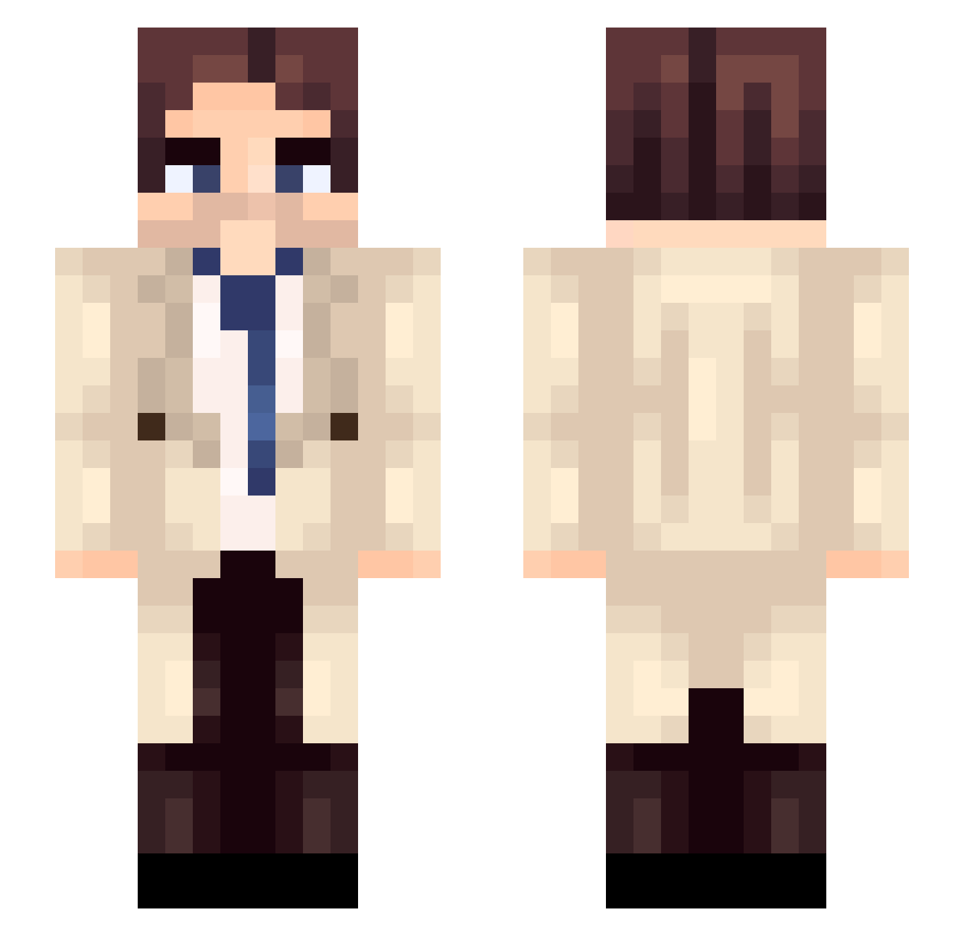 Jackaboo500 Minecraft skin, front and back view