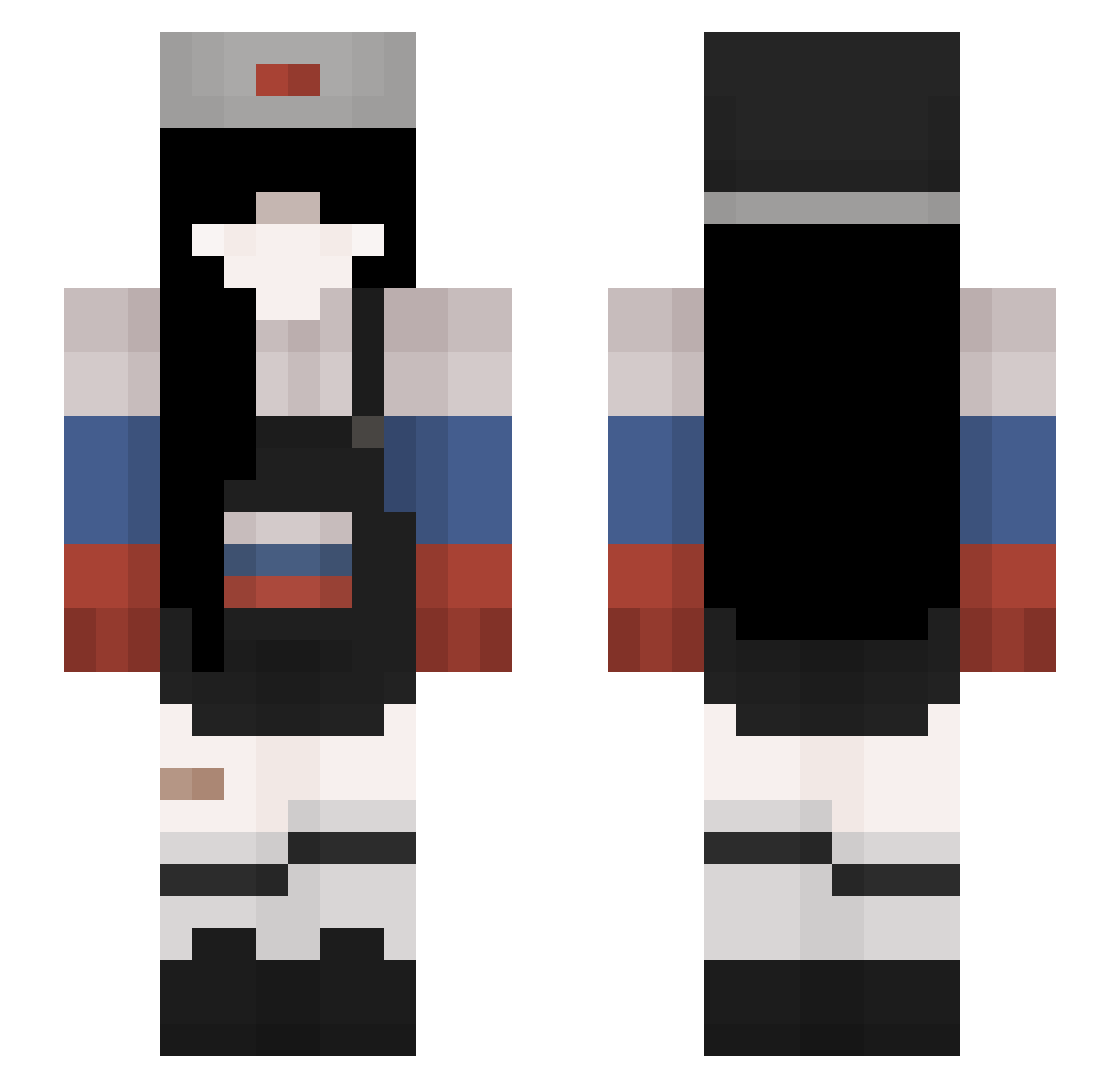 PlSqiveI Minecraft skin, front and back view