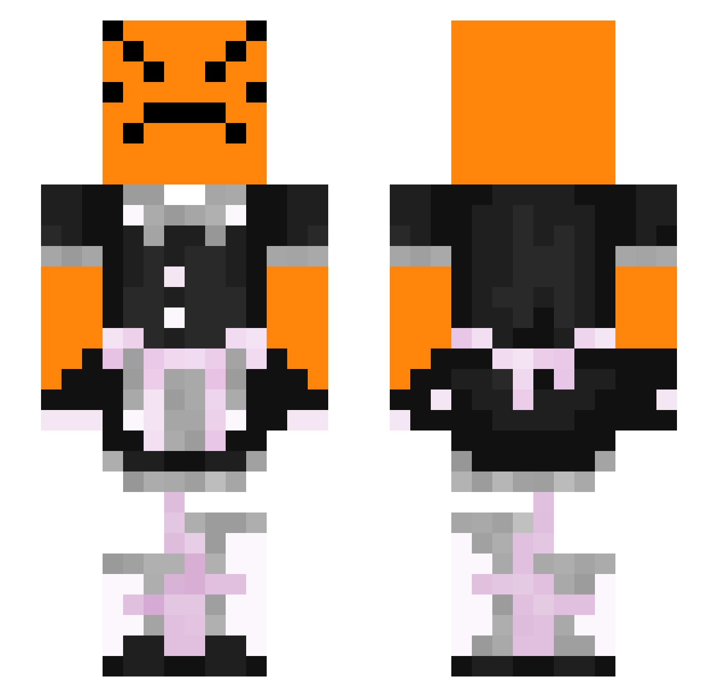 I_am_r0d Minecraft skin, front and back view