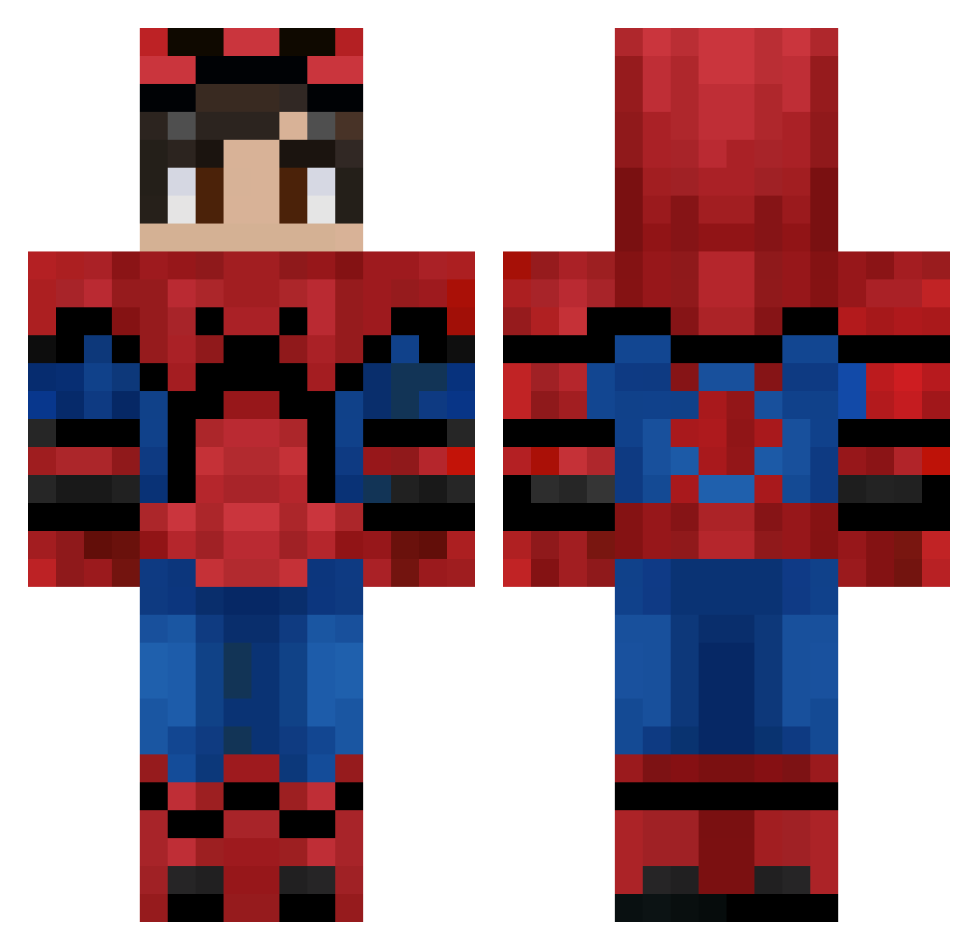 ZynxZ121 Minecraft skin, front and back view