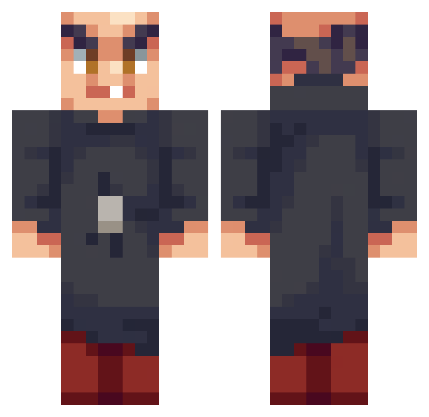 Marshy3cool Minecraft skin, front and back view