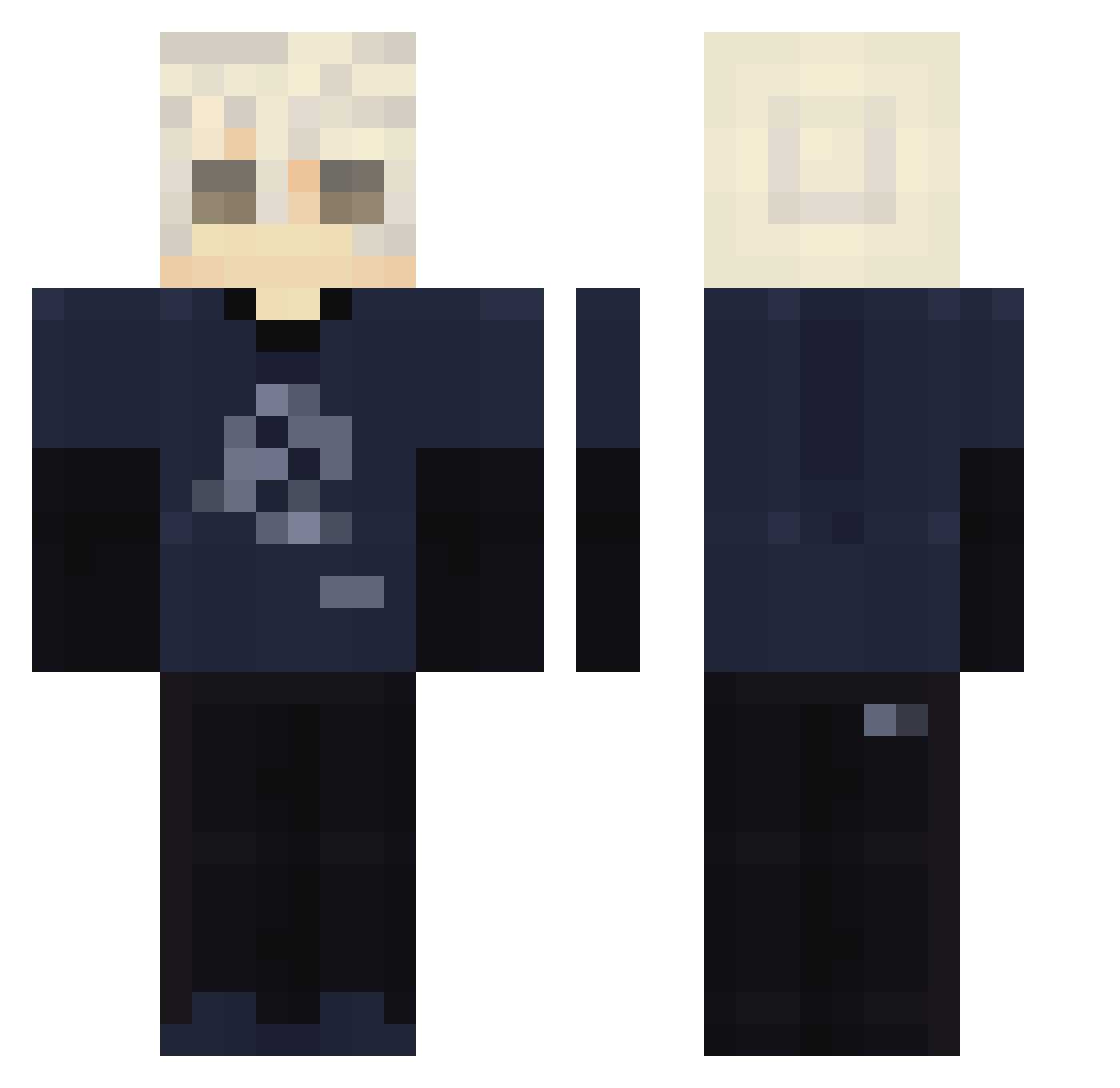lunchmadevan Minecraft skin, front and back view