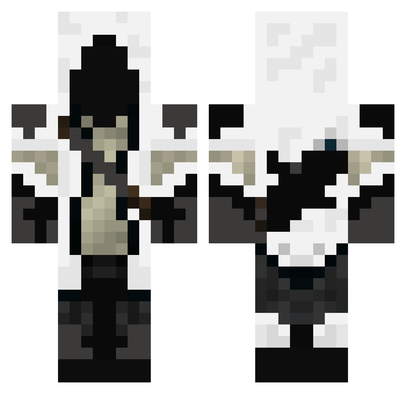 Linroturbo Minecraft skin, front and back view