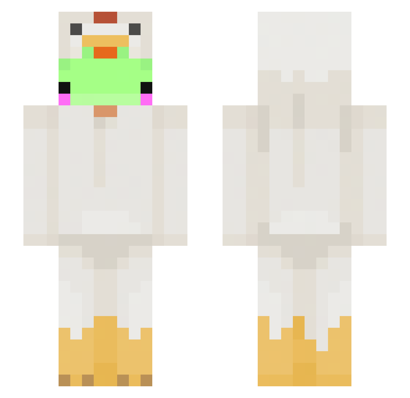 FoxieFox08 Minecraft skin, front and back view