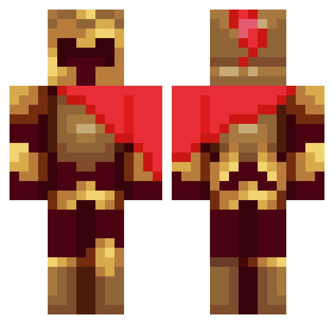 LuvNolanX0X0 Minecraft skin, front and back view