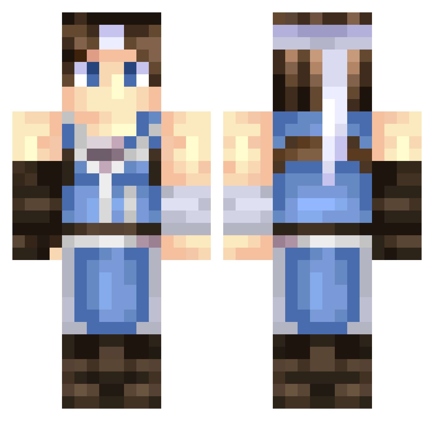 xbowl5 Minecraft skin, front and back view