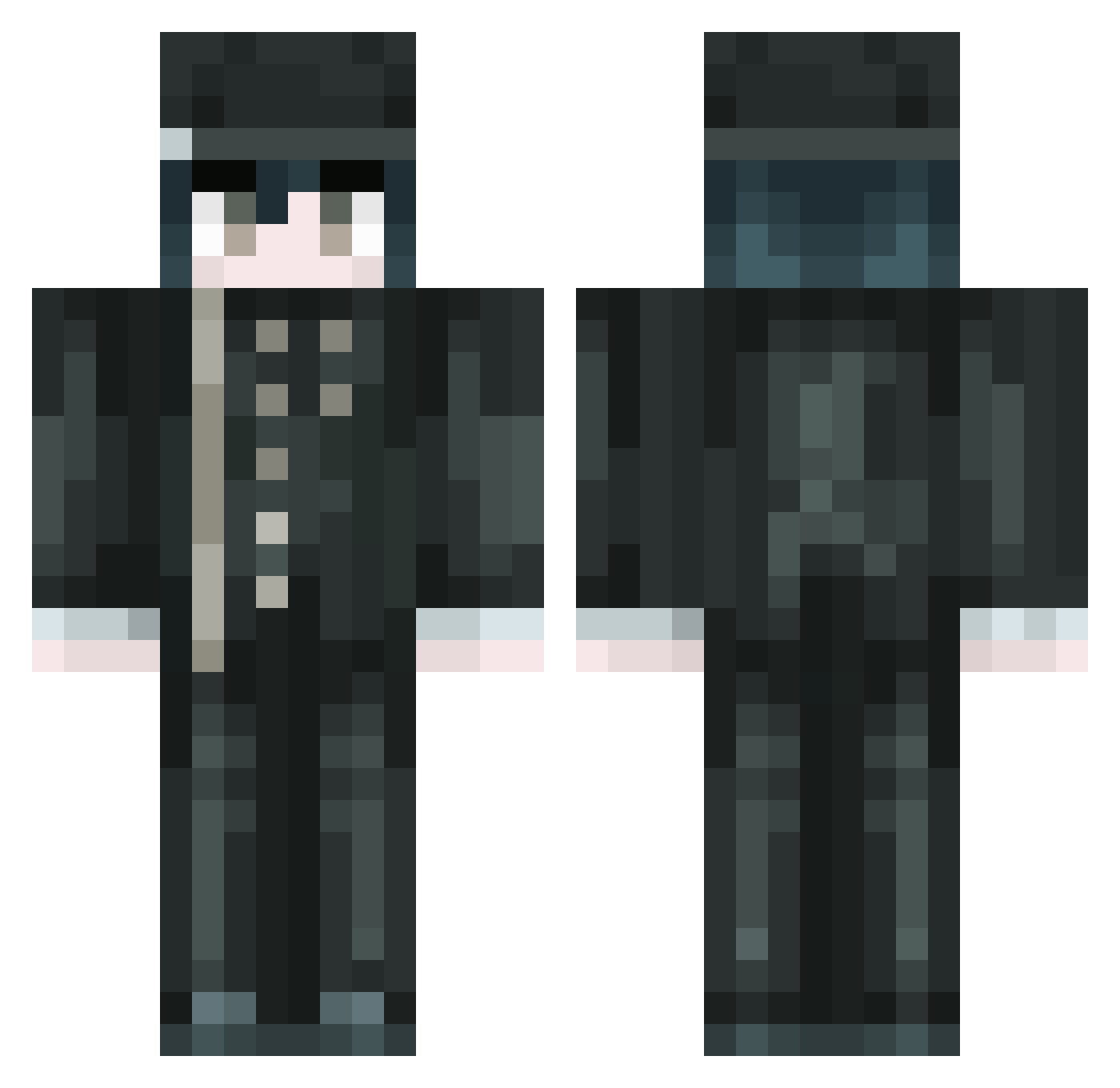 4ndRO1DZ Minecraft skin, front and back view
