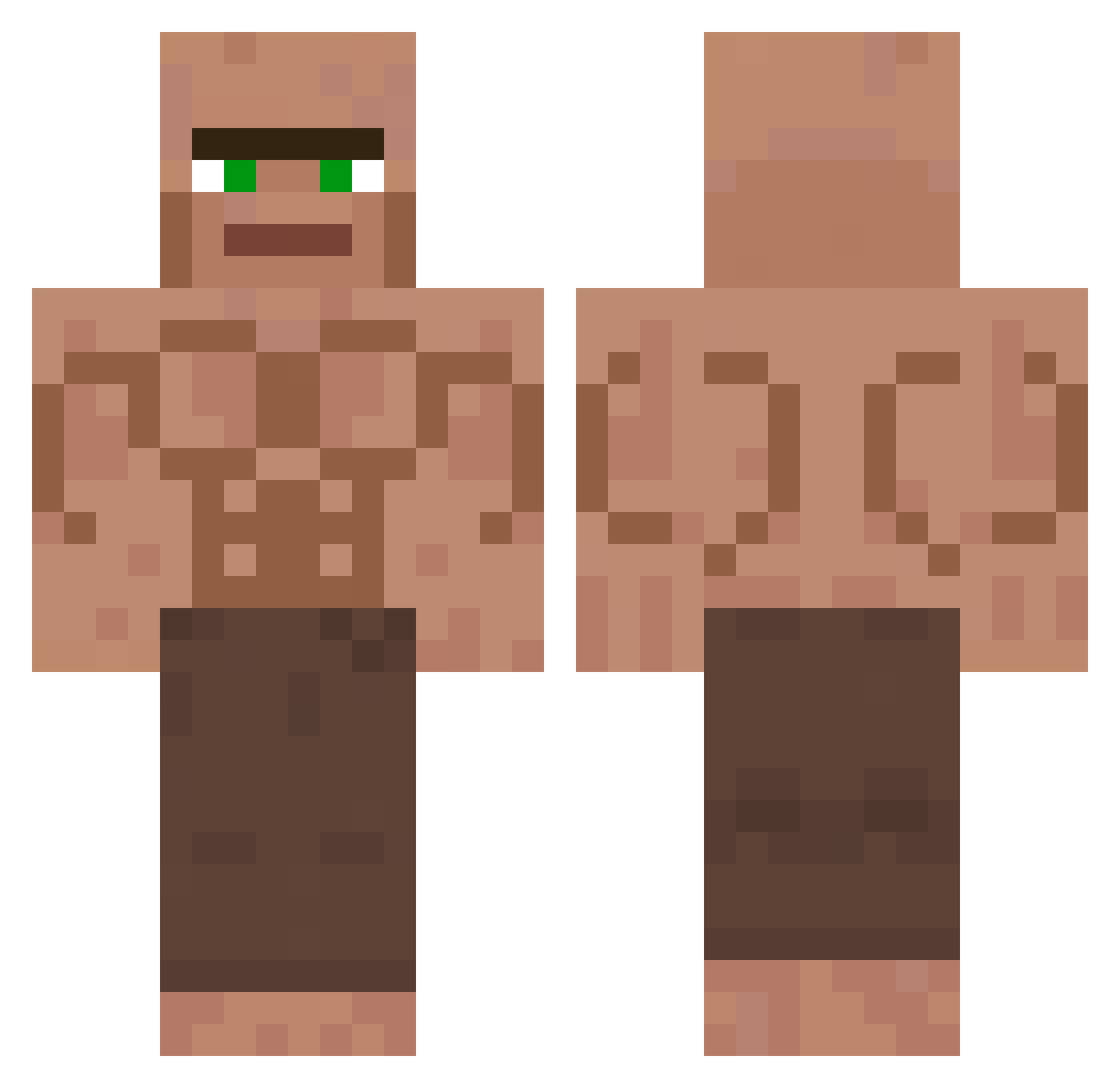 feindlich Minecraft skin, front and back view