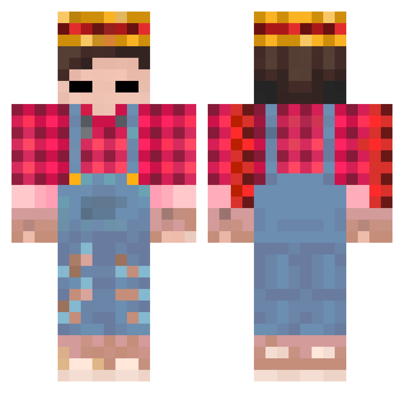 zLuan_R7_ Minecraft skin, front and back view